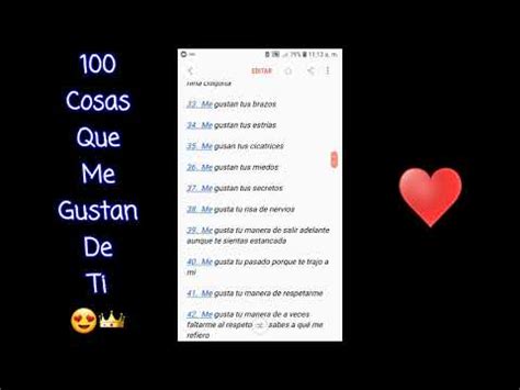 100 Cosas Que Me Gustan De Ti YouTube