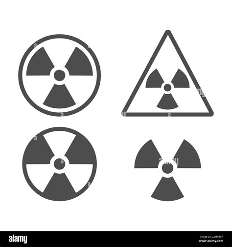 Set Of Radiation Symbol Radiation Warning Icon Vector Illustration