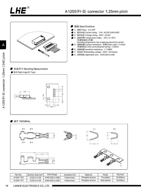 A1255fi S Connector 125mm Pitch Lhe Electronics