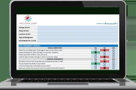 Hvac Assessment Checklist Template Housecall Pro