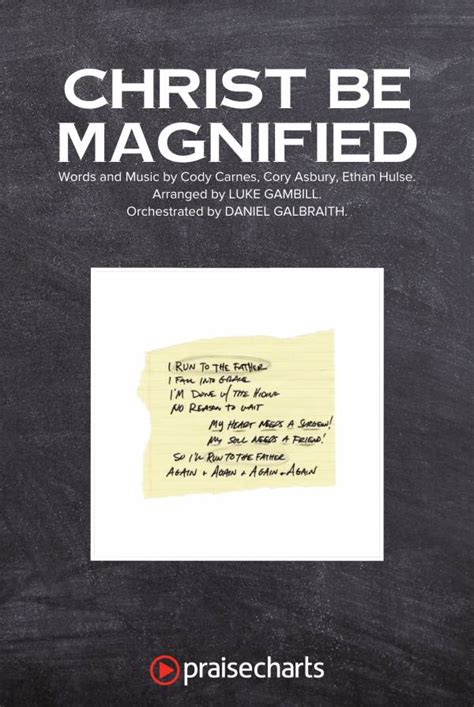 Christ Be Magnified Choral Anthem Satb Percussion Sheet Music Pdf