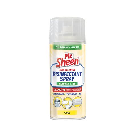 70% Alcohol Disinfectant Spray Surface & Air - Citrus - 150ml | Mr Sheen