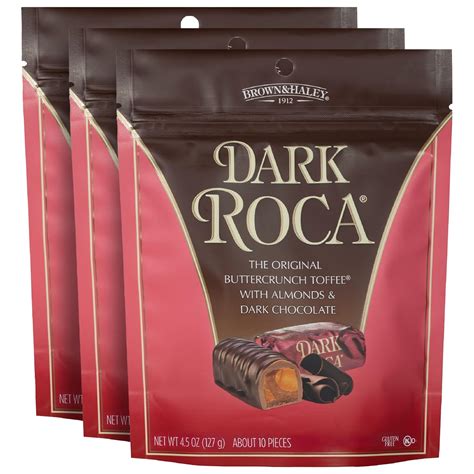 Brown & DARK Stand-up Pouch, Individually Wrapped Dark Chocolate Candy