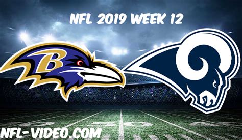 Baltimore Ravens vs Los Angeles Rams Full Game & Highlights NFL 2019 ...