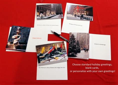 New York City Christmas Cards II, 5 Scenes, Set of 10 5 X 7 Holiday or ...