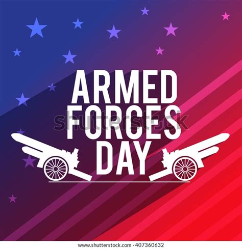 Vector Illustration Armed Forces Day Stock Vector Royalty Free 407360632 Shutterstock