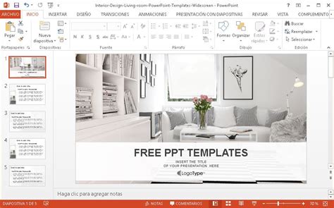 Plantilla Powerpoint Dise O De Interiores Plantillas Power Point Gratis