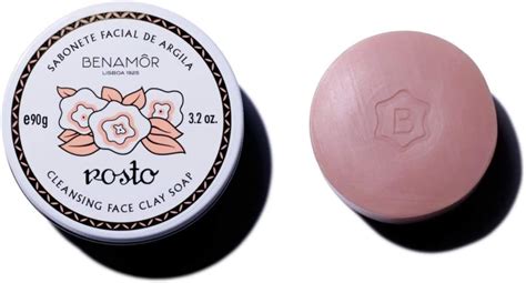 Benamôr Rosto Cleansing Face Soap Facial Soap With Pink And White