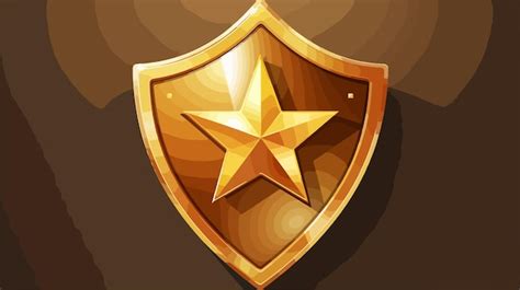 Un Escudo Con Una Estrella Dorada En L Vector Premium Generado Con Ia