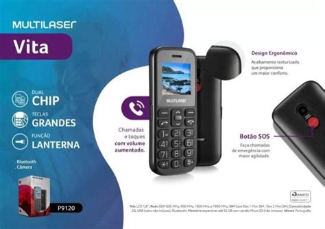 Celular Para Idosos Vita Multilaser Celular F Cil De Usar Teclas