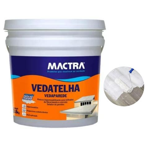 Veda Telha Parede Impermeabilizante Selador 3 6kg Mactra Leroy Merlin