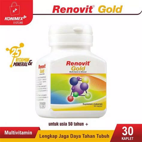 Jual Renovit Gold Multivitamin Dan Mineral Botol Isi Tablet Shopee