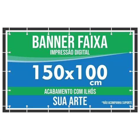 Banner Faixa Lona X Cm Acabamento Em Ilh S Parcelamento Sem Juros