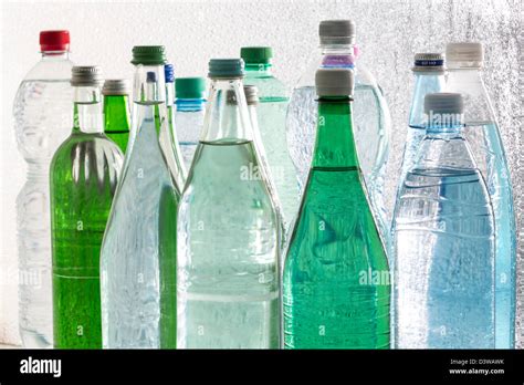 Different types of bottled mineral and table waters Stock Photo - Alamy