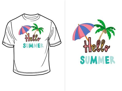 Ilustración vectorial camiseta de diseño gráfico camiseta de verano que