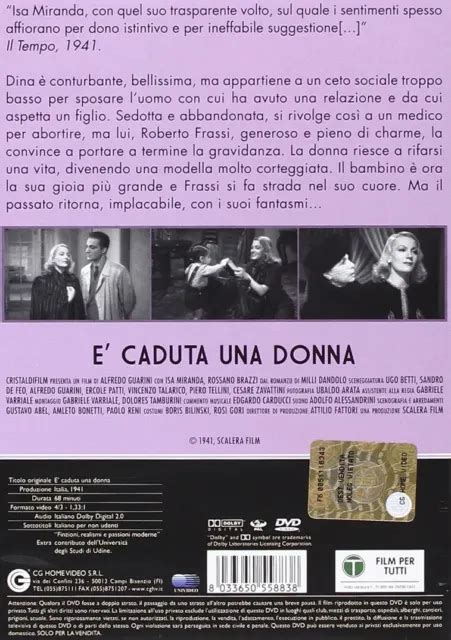 DVD E CADUTA UNA DONNA Isa Miranda Rossano Brazzi Nuovo Sigillato 1941