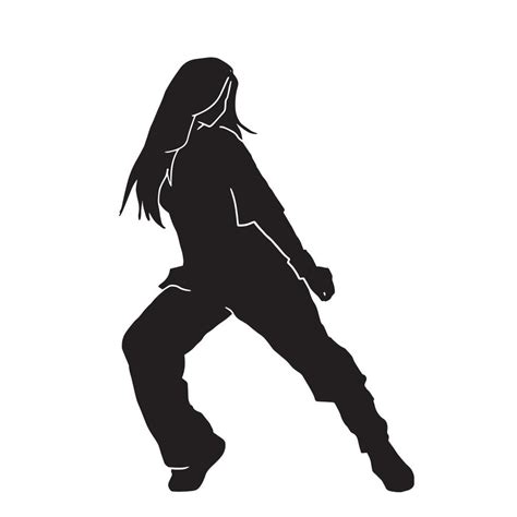 Hip Hop Dancers Colorful Silhouette