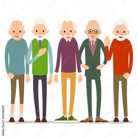 Group Of Elderly People Clipart