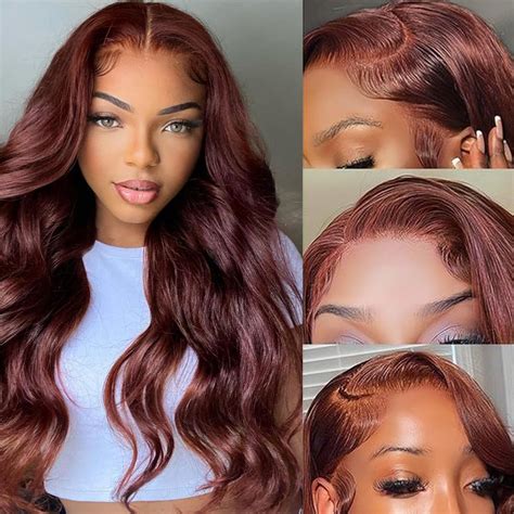 Reddish Brown Lace Front Wigs Human Hair 13x4 Hd