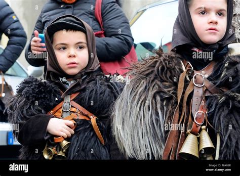 Mamuthones Sardinian Mask At Carnival Of Mamoiada Sardinia Italy