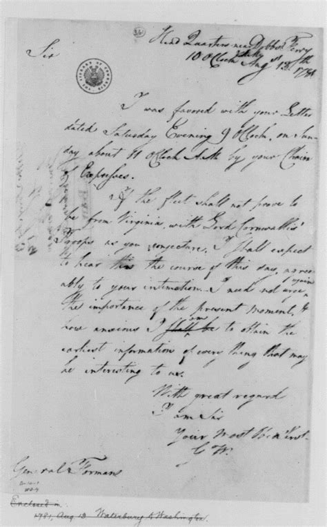 Image 1 Of George Washington Papers Series 4 General Correspondence