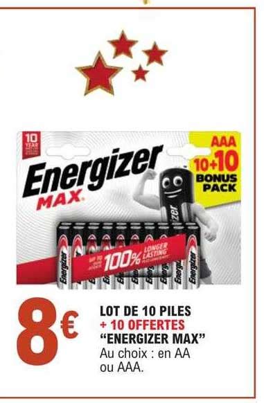 Promo Lot De 10 Piles 10 Offertes Energizer Max Chez E Leclerc