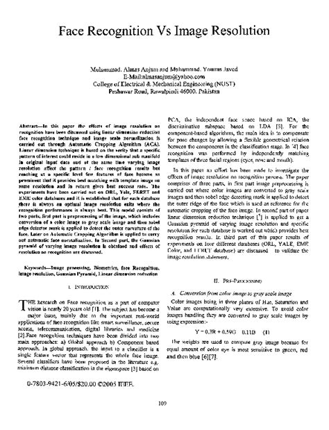 Pdf Face Recognition Vs Image Resolution Muhammad Younus Javed