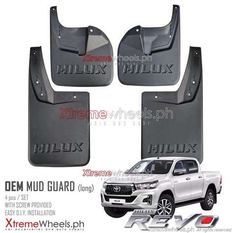 Toyota Hilux 4x4 4wd 2016 2024 Longer Mud Guard Splash Guards Mud