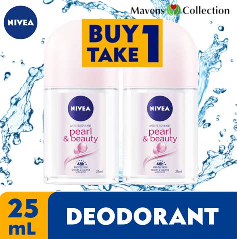 Buy 1 Take 1 Nivea Deodorant Roll On Pearl And Beauty 25ml Anti