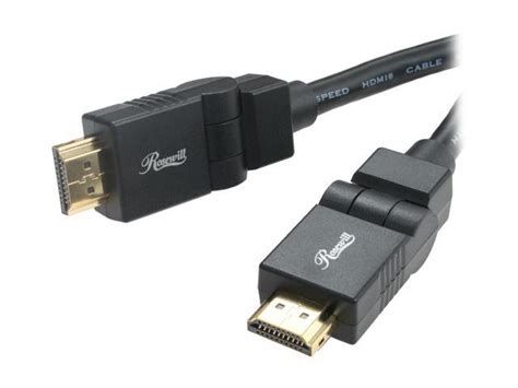 Rosewill Pellucid Hd Series High Speed Swivel Hdmi Cable With Ethernet 10 Feet