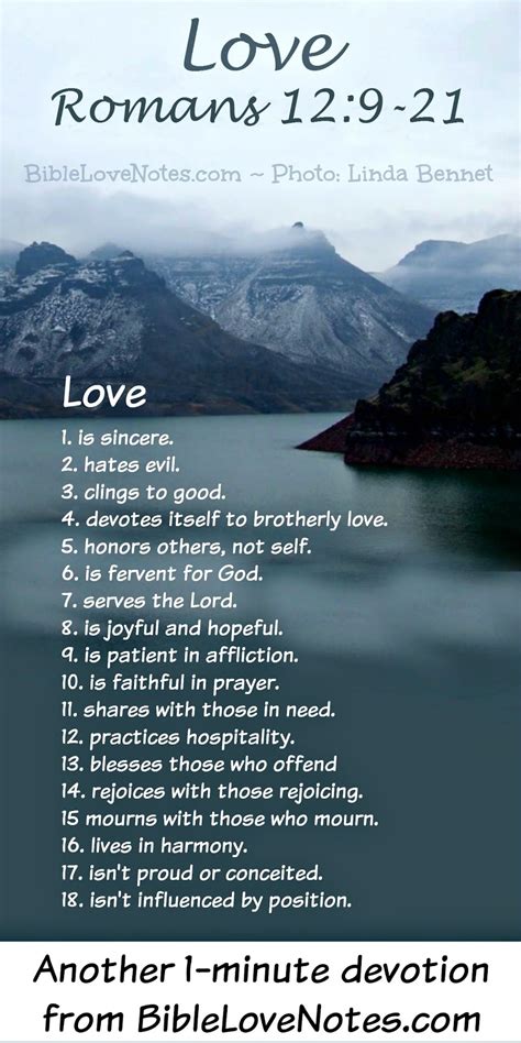 1 Minute Bible Love Notes 18 Characteristics Of Biblical Love