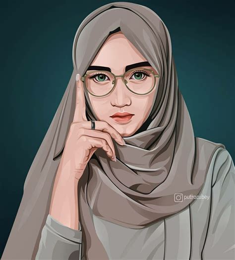 Vector Hijab Gambar Kartun Kutipan Anak Perempuan