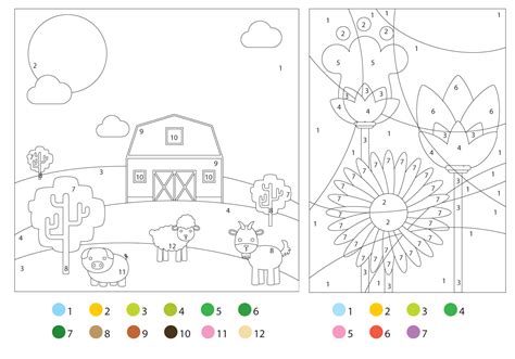 Dibujos Para Colorear Con Gu As De Color Vector En Vecteezy The