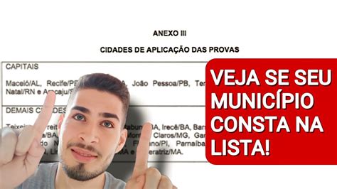 URGENTE Cesgranrio divulga lista de cidades que terão aplicação de