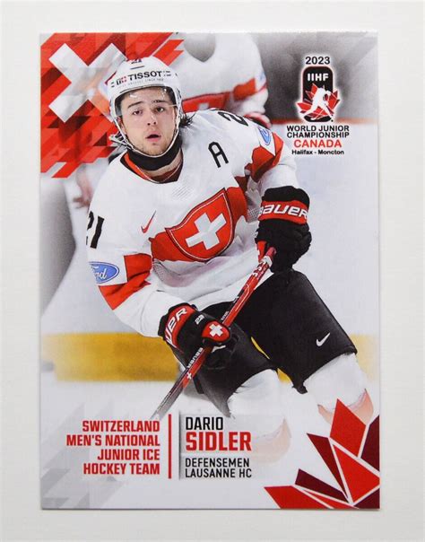 2023 BY Cards IIHF Junioren Weltmeisterschaft Schweiz 139 Dario Sidler