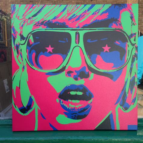 Pop Art Woman Painting Canvas Stencil Art Spray Paint Art - Etsy