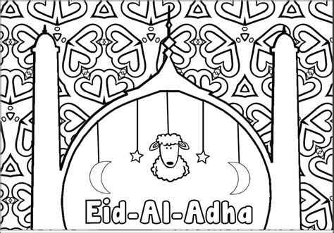 Eid Al Adha Mubarak Coloring Pages