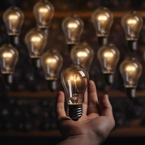 Premium Ai Image A Person Holding A Light Bulb That Says Light In