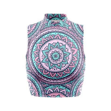 Cropped Regata Gola Alta Mandala Floral Nativa Rosa RAVEUP