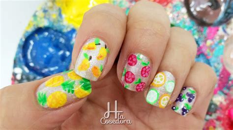 Decoracion De Uñas Frutas Fruit Nail Art Youtube