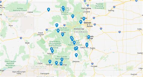 Colorado Hot Springs Map Best Natural Hot Springs Map In Colorado