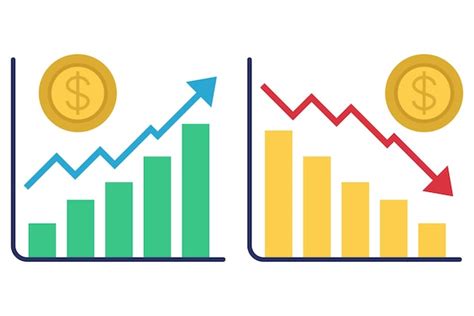 Gráficos De Pérdidas Y Ganancias Financieras Vector Premium