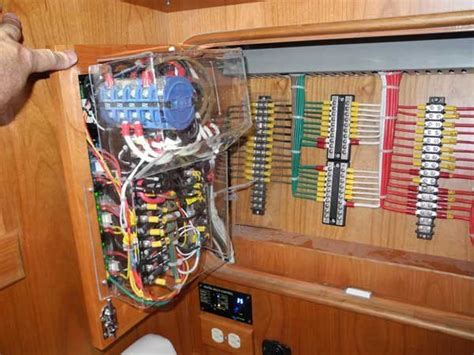 Photo Of A Boat Electrical System Boat Wiring Boat Covers Electricity