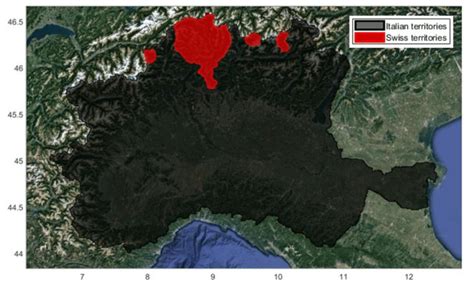 Po River Basin area. The black shade indicates the study area, inside ...