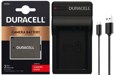 BATERIA AKUMULATOR DURACELL LP E10 Do Canon 2000D 1300D 1200D 1100D