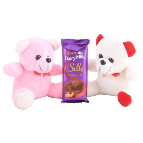 Surpriseforu Dairy Milk Silk With Teddy Bear Chocolate Gift