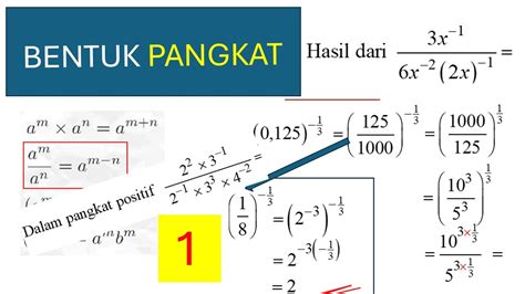 Bentuk Pangkat Dan Akar Teori Dan Segudang Soal Youtube