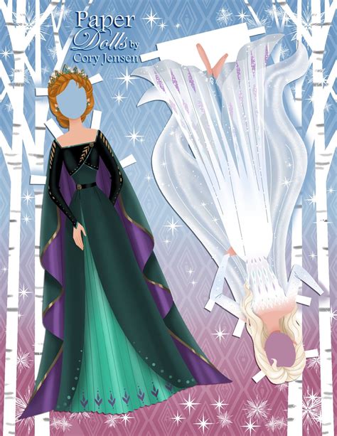 Elsa And Anna Paper Dolls Printable