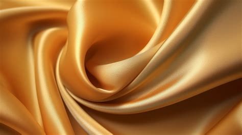 Shimmering Gold Silk Textured Background With Circular Copy Space