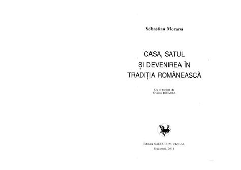 PDF Casa Satul Si Traditia In Devenirea Romaneasca Sebastian